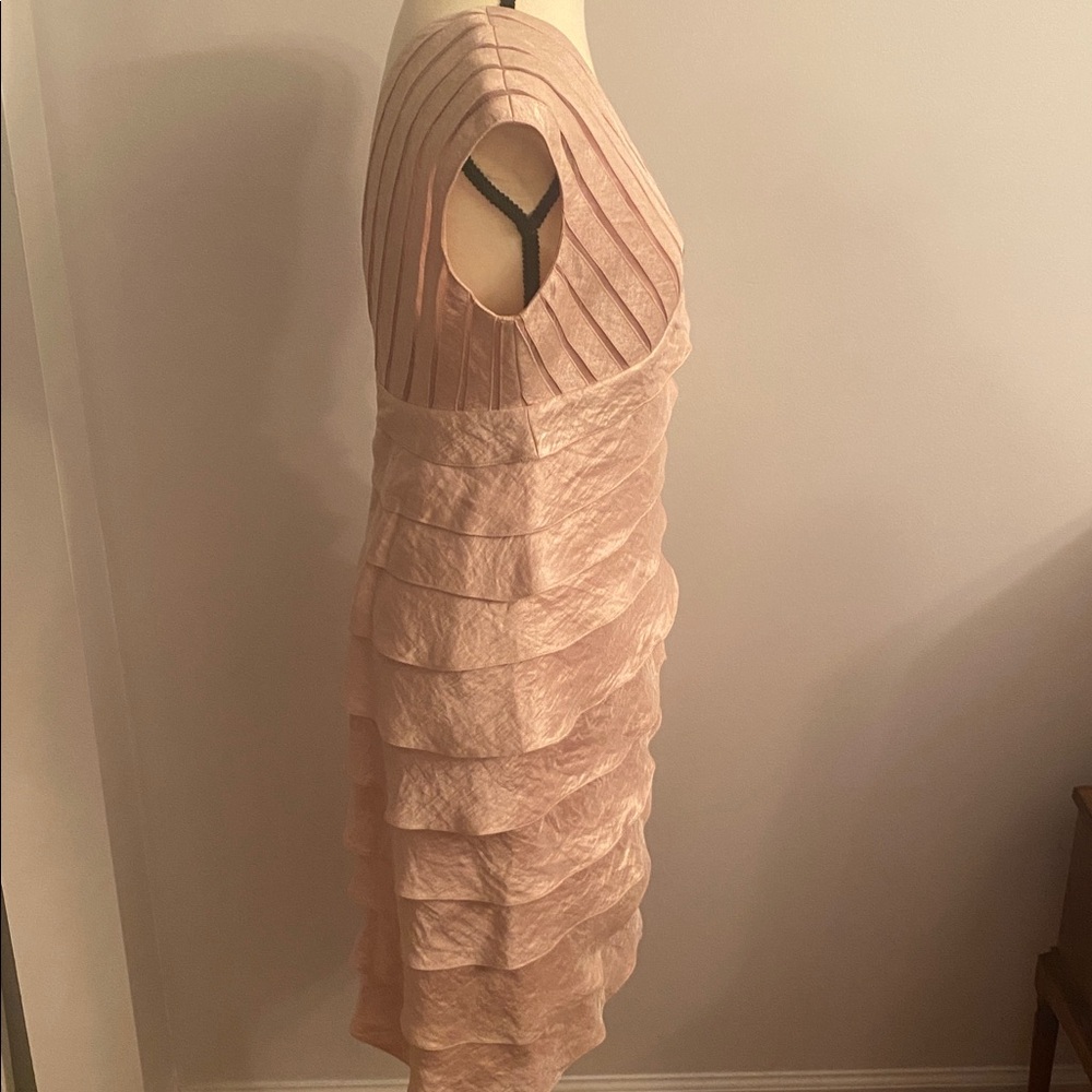 Adrianna Papell size 4 blush colored cocktail dress - Picture 4 of 10